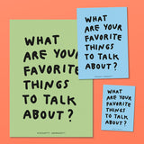 stampa things to talk