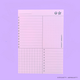 planner settimanale da tavolo con blocco note