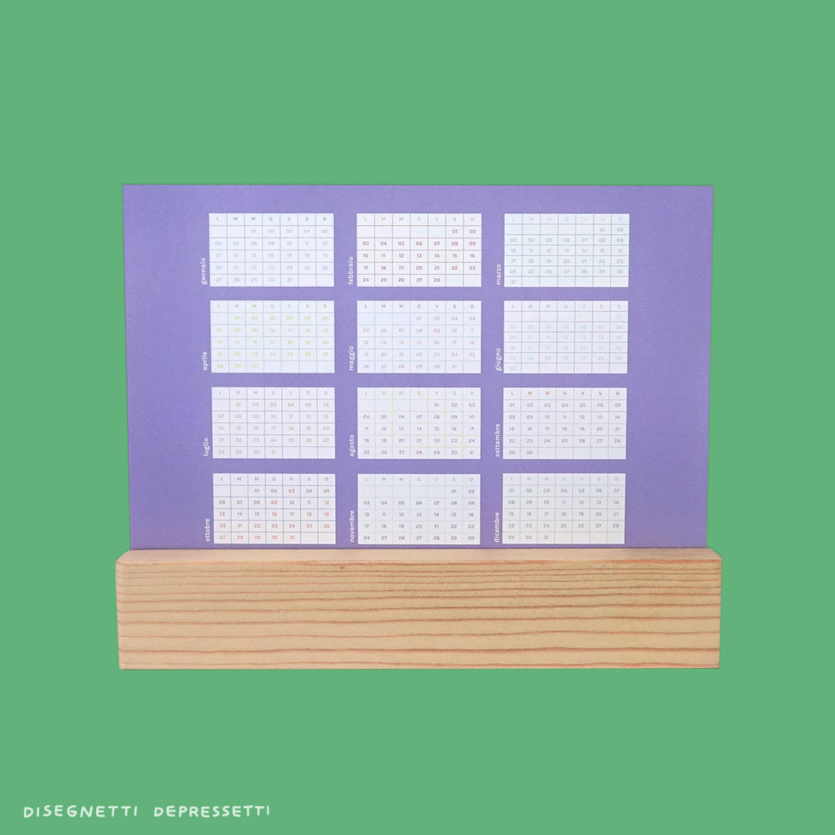 calendario da tavolo 2026