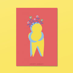 stampa abbraccio fiorito