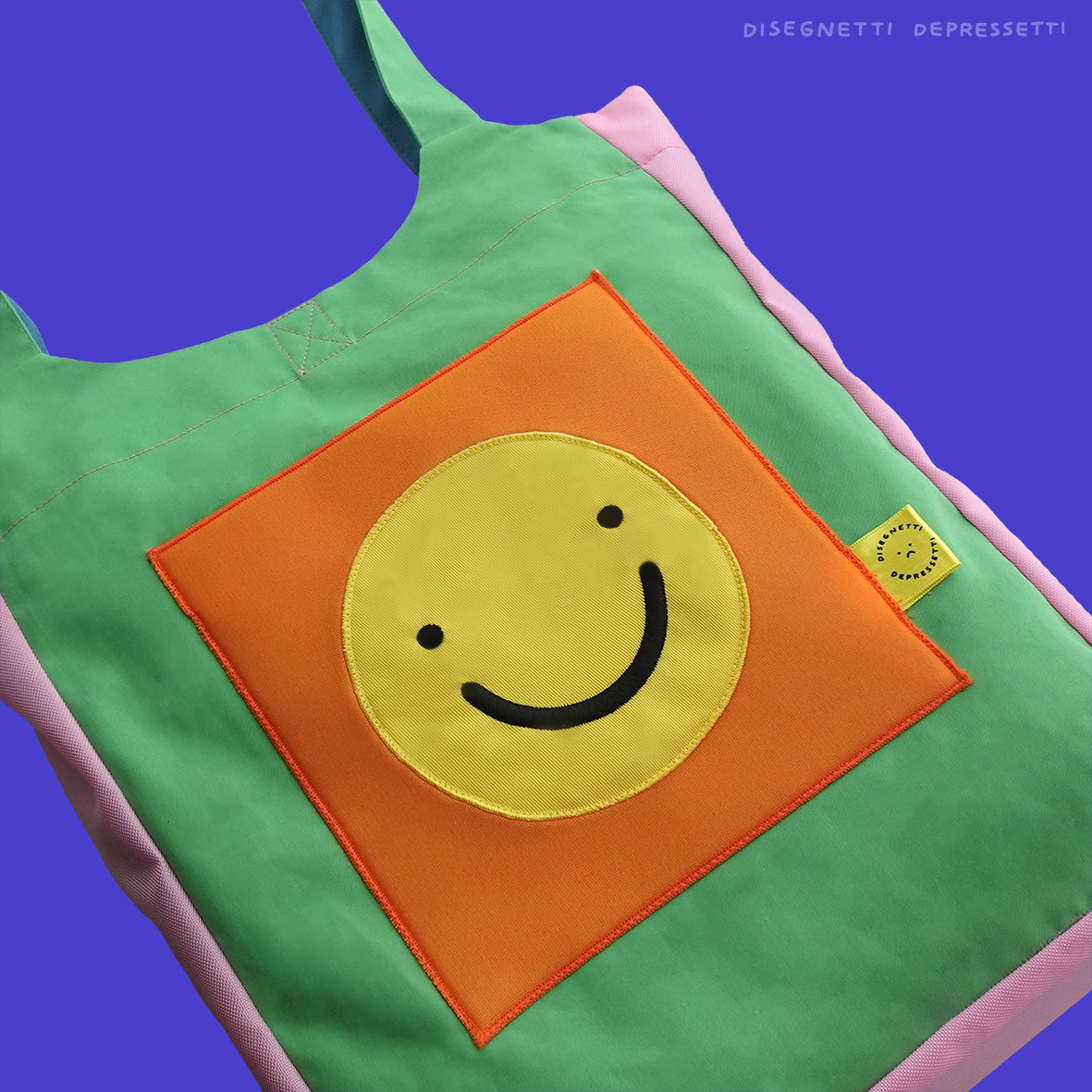 handcrafted bag smile