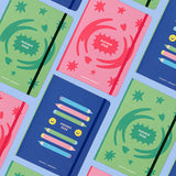 copertine delle agende messe diagonalmente con vista dall'alto