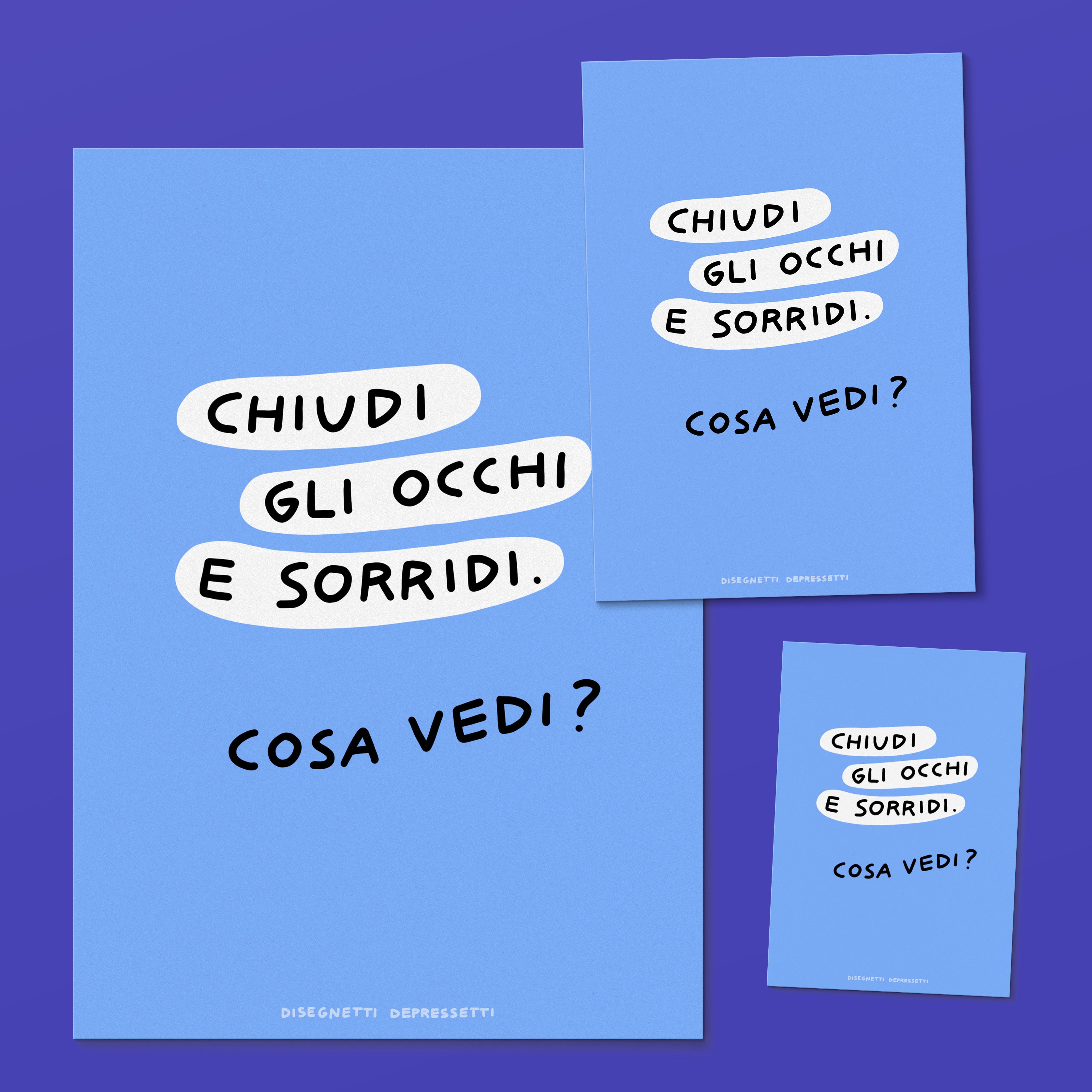 stampa chiudi gli occhi